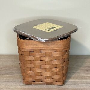 Longaberger Tissue Basket with Solid Maple Lid